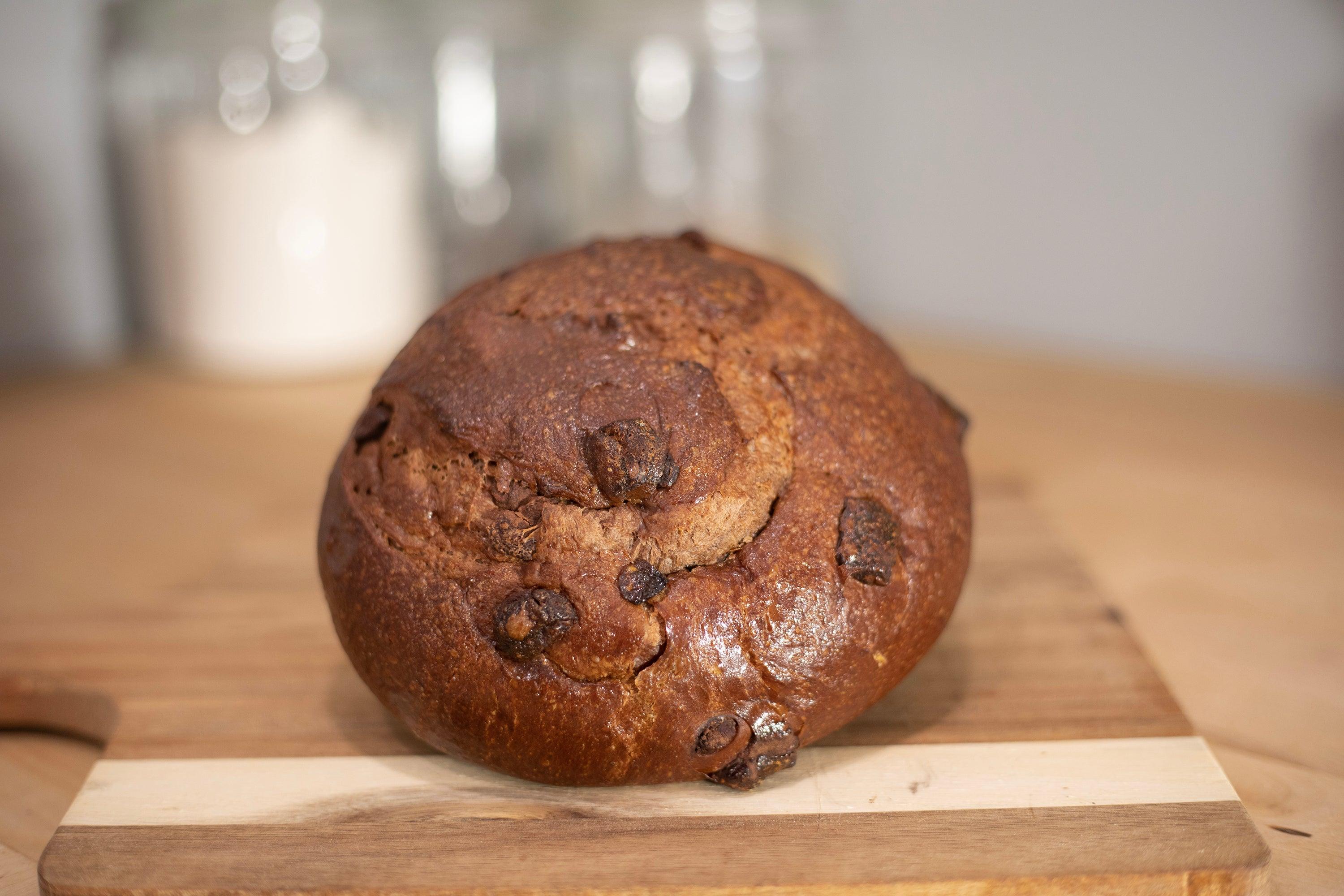 EMBOSSED CHOCOLATE-CHERRY SOURDOUGH LOAF