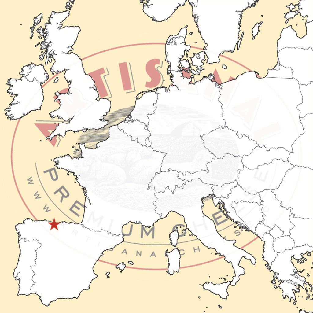 Map production origin Cabrales - Artisanal blue cheese from Spain