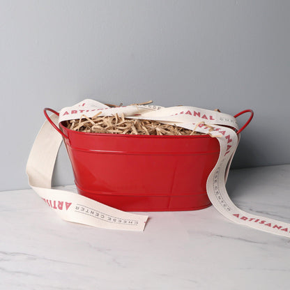 Artisanal cheese gift basket - Classic Red Tin